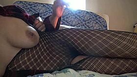 My stepmom drinks my cum, then I cum inside her ass again.