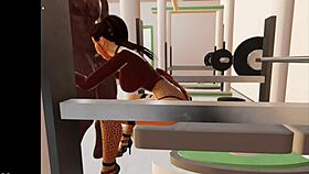 Comendo a novinha na academia em doggystyle anal com grande pau 3dxchat