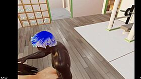 Comendo a novinha na academia em doggystyle anal com grande pau 3dxchat