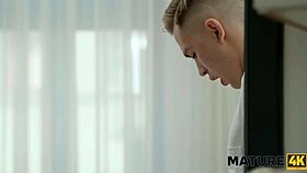 Feeling the seduction of the mature brunette wife with big tits in cheating sex