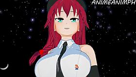 Cartoon anime hentai in 3D style