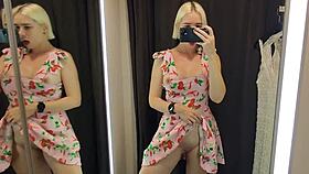 Try On Haul Transparent Clothes in Fitting Room Leads to Intense Masturbation Orgasm