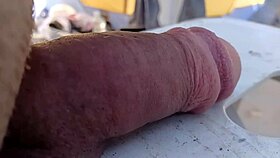 Dropping my cock and watching it bounce in slow motion