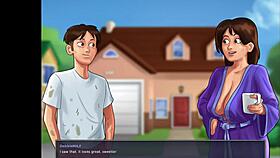 the super busty stepmom in summertime saga 12 begs to get fucked hard by the horny dude with his huge cock