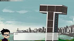 teen 18+ blackfire gets drenched in cum during wild 18titans game.