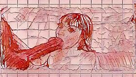 milf blowjob on dark big dick hentai drawing, intriguing contrast