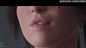 Lara Croft Gets Blowjob Squirt and Creampie in 3D Hentai