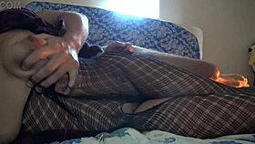 My stepmom drinks my cum, then I cum inside her ass again.