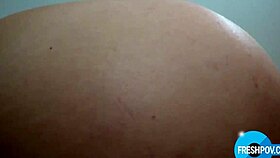 Enjoy this hairless shaved pussy getting fucked doggystyle with big cock in POV.