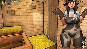 in hornycraft parody, she gets a public creampie