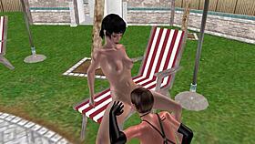 cute lesbian girls lick pussy in 3d animation, she says.