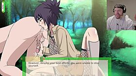 I defeated tsunade and she gives blowjob in doggystyle threesome