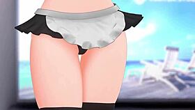 the maid provides service in the anime world