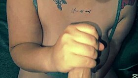 bbw gets it all over her big boobs