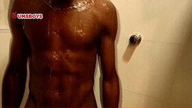 skinny black straight boy bathing at my gay friend's house for first time