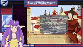 Avatar the last airbender four elements trainer part 21 showering azula