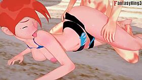 Grown Gwen Tennyson Enjoys Bikini Sex On The Beach!