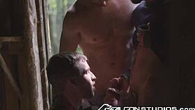 Falconstudios Steamy Worker Joins Gay Couple In Rough Double Fuck Train In Forest