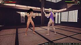 aurora vs terra in naked wrestling match with oral and tribbing