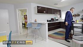 Brazzers misty meaner slides micks cock in her ass in front of clients 😜