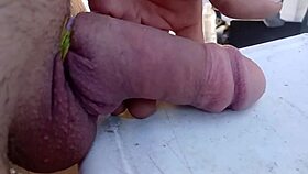 Dropping my cock and watching it bounce in slow motion