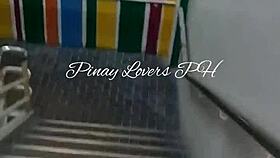 Asian couple's intimate moment in public mall fire exit, almost CAUGHT