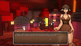 in hornycraft parody, she gets a public creampie