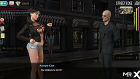 anime girl teases by flashing pussy in crowded restaurant