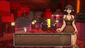 in hornycraft parody, she gets a public creampie