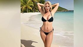 hot stepmom flaunts sexy bikini to horny stepson with dirty talk. see the nude milf in ai-generated clip!