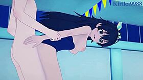 Hey, check out Takane Shijou and Hibiki Ganaha in intense sex scene from Idolmaster SP hentai! 😍