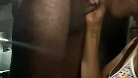 Intense Road Trip Cock Worship With Big Black Cock Face Fucking