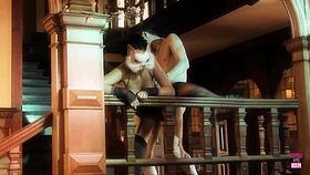 Stockings and heels enhance the BDSM slave's performance