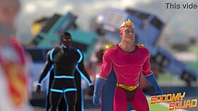 What’s hotter than gay heroes in a wild hentai group, sucking and drilling monster cocks?