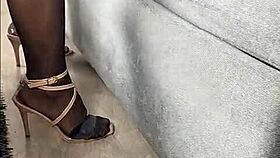 Kenia says, 'Watch me tease in stockings and dress'