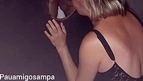 cuckold takes blonde wife to glory hole