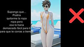 Tracer Overwatch Commands Anal Femdom Joi With Dildo Toys!