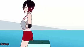 rose after the workout, wanna see her 3d hentai action?