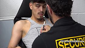 I punished the twink burglar roughly in the garage after ripping his clothes