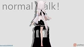 Rhythm walking fubuki in uncensored anime style