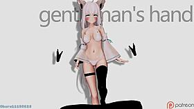 Rhythm walking fubuki in uncensored anime style