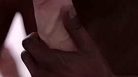 Black guy sucking that big white dick like a pro