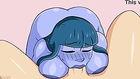 in the athena parody, the character gets her big tits exposed and pussy fucked wildly