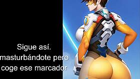 Tracer Overwatch Commands Anal Femdom Joi With Dildo Toys!