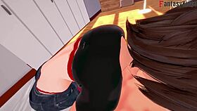 Aunt Cass Gives Blowjob to Cassidy Hamada in Hentai