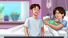 Intense summertime saga fucking with monster cock on small 18+ tits.