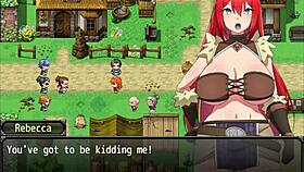 redhead girl saves boy from bandits in rebecca and the sword of nasty curses part 1