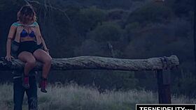 keisha grey enjoys outdoor creampie with teenfidelity