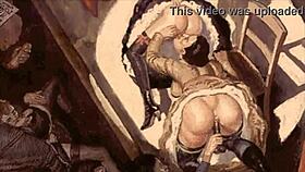 Check out this vintage erotic illustration with a retro vibe.