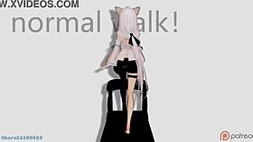 Rhythm walking fubuki in uncensored anime style